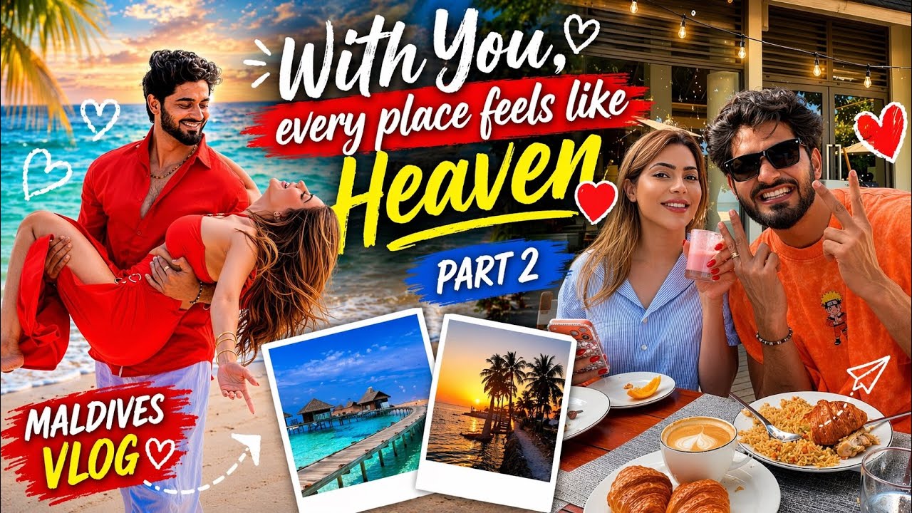 Maldives ( vlog part 2 ) with you every ￼place feels like heaven 🏝️❤️ #maldives #travel #trip ￼