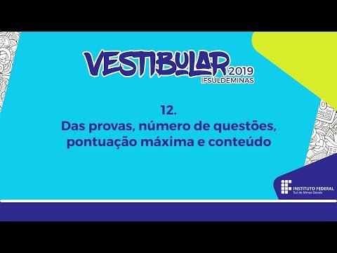 Vestibular 2019 IFSULDEMINAS - Edital em LIBRAS - #12