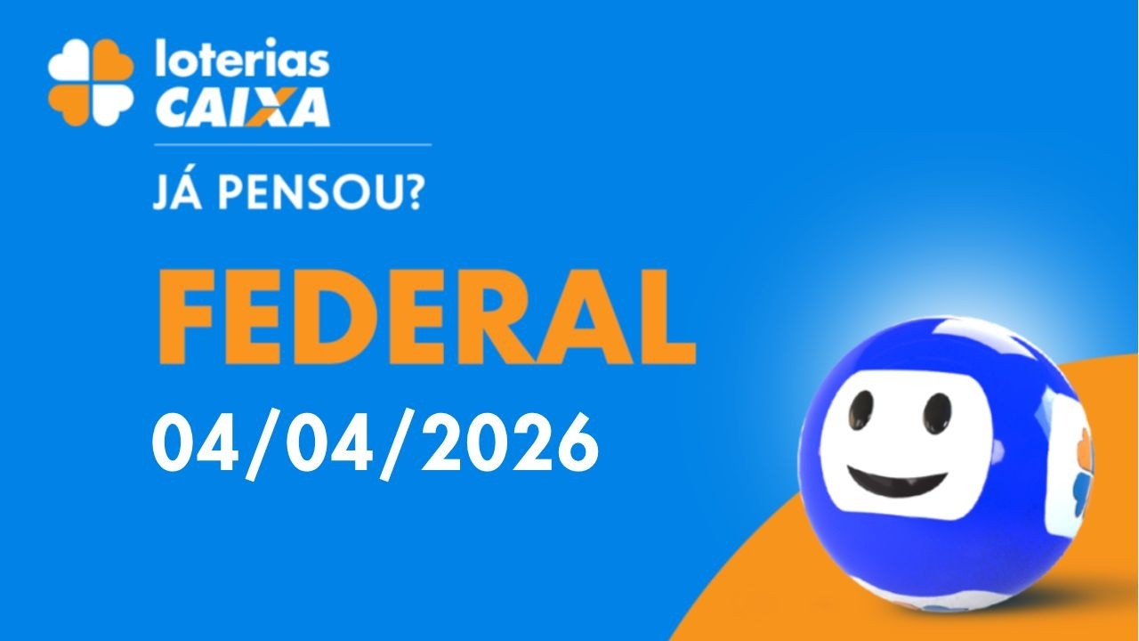 Imagem da notícia Confira o resultado da Loteria Federal, concurso 6054, deste sábado (04/04); prêmio é de R$ 500 mil