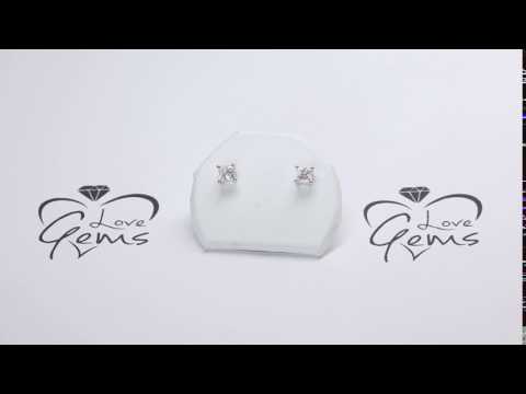 18ct White Gold 0.33ct Diamond Stud Earrings - Hatton Jewellers London