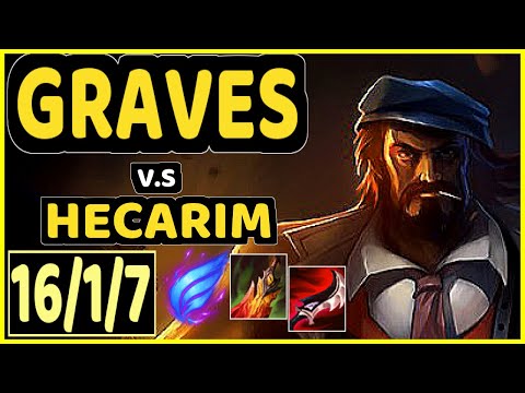BLABER (GRAVES) vs HECARIM - QUADRAKILL 16/1/7 KDA JUNGLE CHALLENGER GAMEPLAY - NA
