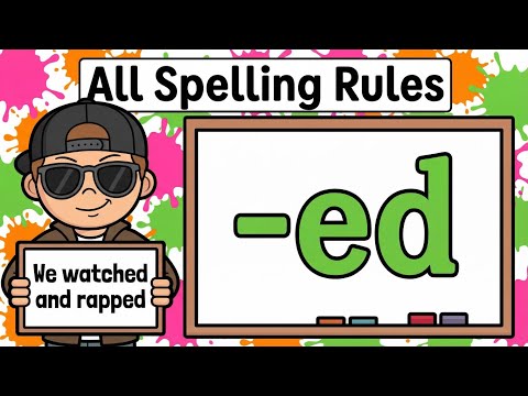 THE SUFFIX -ED | All Spelling Rules In a Rap Song For Adding The Suffix -ed To Verbs