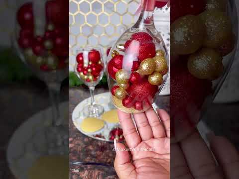 Viral Dollar Tree Natal DIY #diy #dollartree #natal # #homedecor #diychristmasdecoration