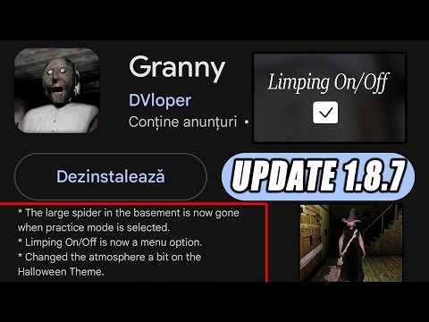 Granny Update 1.8.7 Spider Removed & New Limping Option!