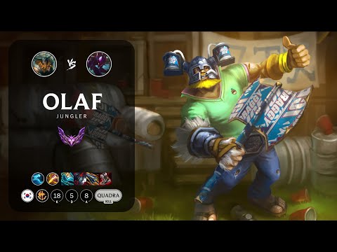 Olaf Jungle vs Kha'Zix - KR Master Patch 14.8
