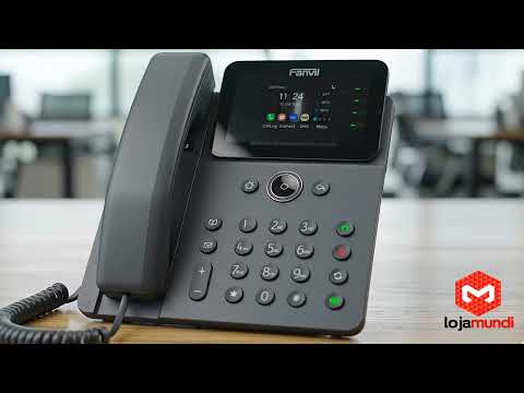Video do produto Telefone IP Fanvil V61G 4 Linhas SIP Gigabit PoE Áudio HD