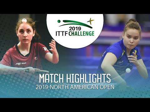 Sophie Gauthier vs Elena Zaharia | 2019 ITTF North American Open Highlights (Pre)