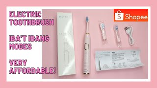 SHOPEE ULTRASONIC ELECTRIC TOOTHBRUSH RECHARGEABLE TOOTHBRUSH WITH 5 MODES CHEAP ELECTRIC TOOTHBRUSH
