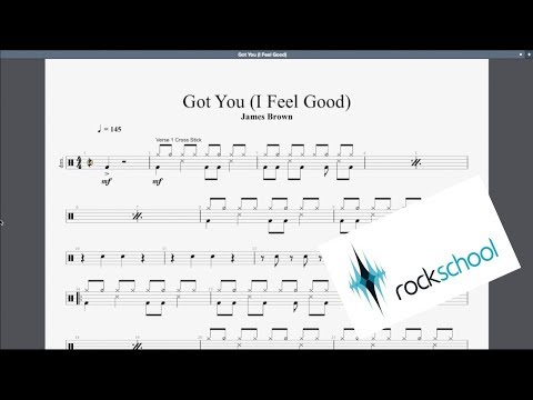 Got You (I Feel Good) Rockschool Grade 6 Drums