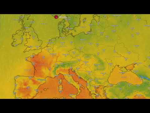 Live heat map of Europe as temperatures are expected to rise in western Europe