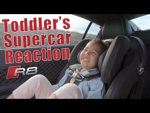3 Year Old Rides in my Audi R8 // My toddler reacts to riding in a Supercar!