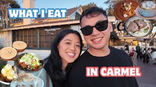 WHAT I EAT IN CARMEL BY THE SEA | anniversary vlog, la bicyclette, mission ranch, where to stay