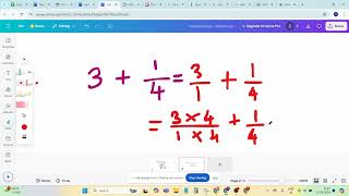 Addition of whole number and fractions
