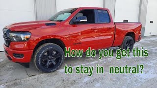 How to shift Dodge ram 8spd into neutral