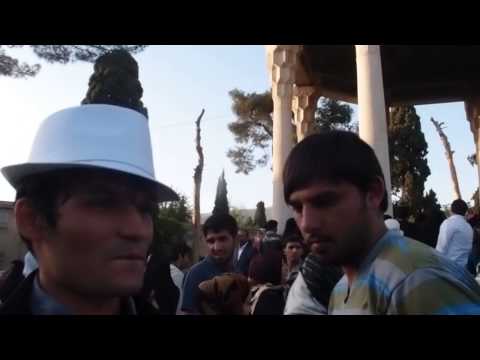 Persian poetry at the tomb of Hafez, in Shiraz.