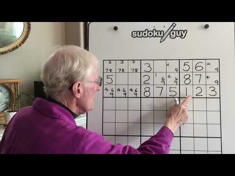 Tutorial #46  More Tricks and Techniques.  http://www.sudokuguy.com