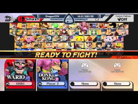 Sm4sh@Mines 19 - GragasION (King Dedede, Wario) Vs. HLG|SSB100 (Donkey Kong) - Winners Quarterfinals