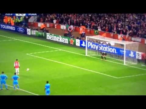 Arrêt Steve Mandanda Arsenal-Marseille Ligue des Champions Mardi 26 Novembre 2013