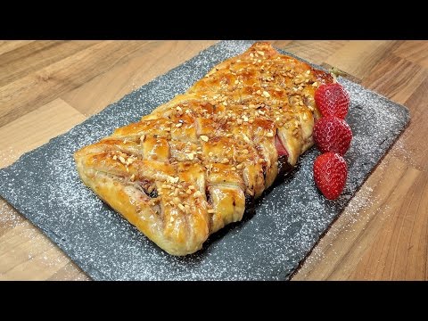 Trenza de chocolate y fresas