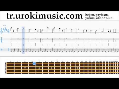 Mandolin Nasıl Çalınır David Guetta, Justin Bieber - 2U Tablatura Bölüm#1 egzersizleri um-i723