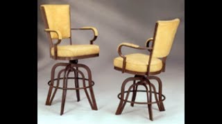 Swivel Bar Stool With Back And Arms