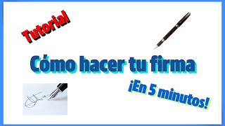 Como crear tu FIRMA personal / STYLE DV