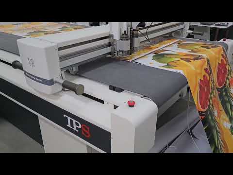 High precision, Non-stop, Camera registration contour cutting with TPS T3-2516 digital cutter #cnc