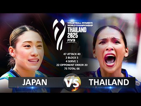Japan vs Thailand | Women's World Championship 2025 | Round of 16