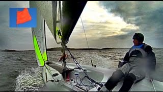 preview picture of video 'RS FEVA XL - Strong winter wind sailing at Hällsvik'