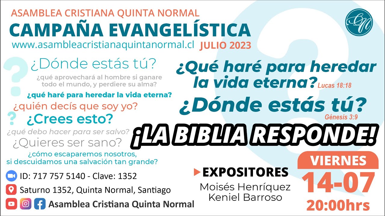La Biblia Responde - Campaña Evangelística 14/07/2023 | Moisés Henríquez - Keniel Barroso