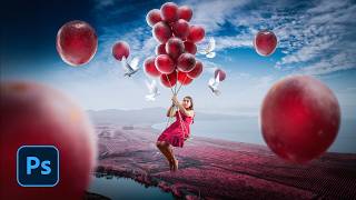 Crimson Flight: From Photos to Finished Composite in Photoshop