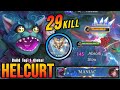 29 Kills + MANIAC!! Jungler META Helcurt 100% Deadly!! - Build Top 1 Global Helcurt ~ MLBB