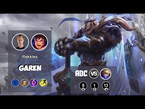 REKKLES GAREN ADC  VS Ezreal | LOL | S9 EUW Challenger - Full Gameplay
