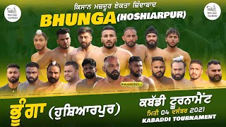 Bhunga (Hoshiarpur) Kabaddi Tournament 04 Dec 2021