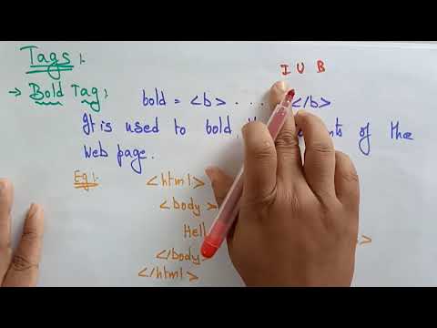 HTML tags | Part 1 3 | Web Technology | Lec 5 | Bhanu Priya