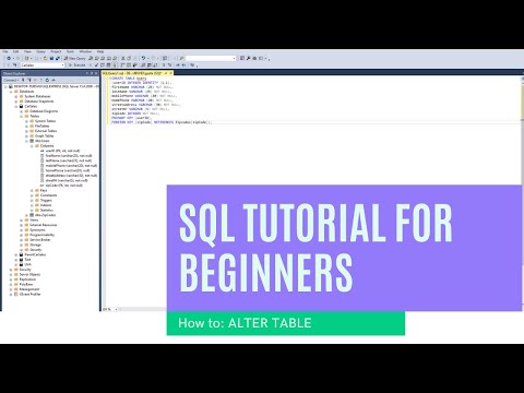 Sql Tutorial For Beginners Alter Table