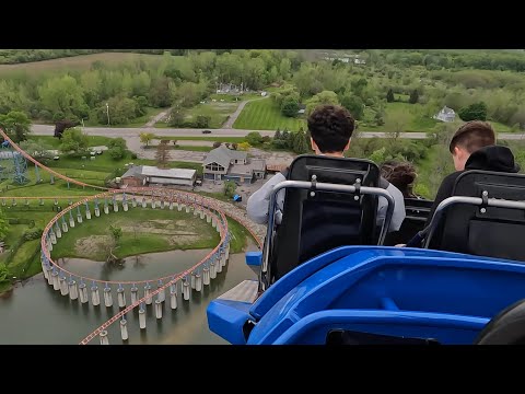 Back row point of view footage of Ride of Steel