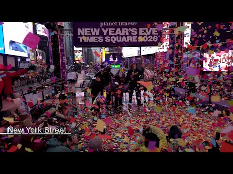 NYC Times Square New Year's Eve Confetti Test December 29 2025