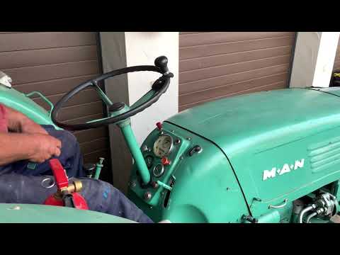 MAN Ackerdiesel Allrad Traktor Kaltstart und umparken in HD