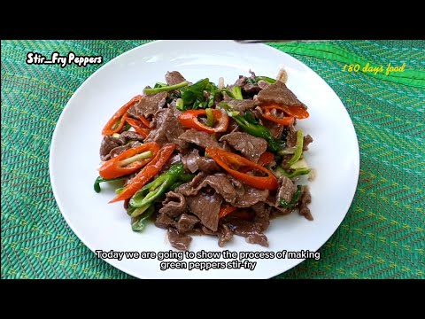 How to make peppers stir-fry | homemade food | 180 days food |