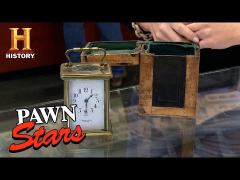 Pawn Stars: Stowell Co French Brass and Glass Clock |...