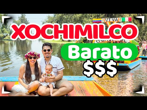 XOCHIMILCO barato 🔴 $250 pesos por una TRAJINERA para 20 personas  ✅ GUIA de que hacer, que comer