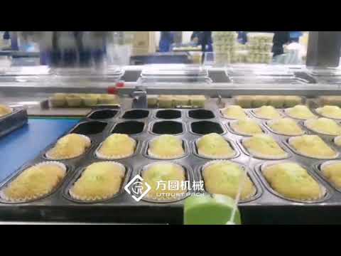 Delta Robot Picking Cakes into Trays, Robotic Packaging Solution for Picking Cake Products