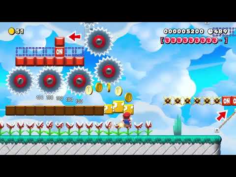 ガリガリだらけの空中アスレチック2 by TAIKOMAN 🍄 Super Mario Maker 2 ✹Switch✹ #bln