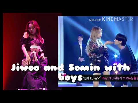 Jiwoo and Somin with Boys (Jeon Sisters)