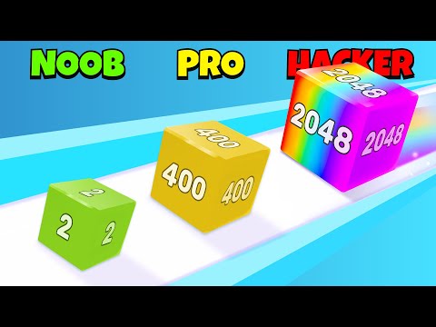 🤢 NOOB 😎 PRO 😈 HACKER | Chain Cube 2048: 3D Merge Game | iOS - Android APK