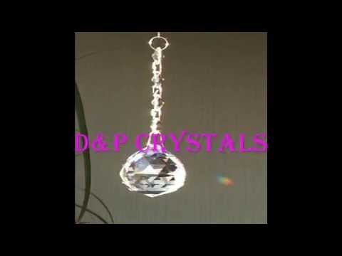 Mobile Hanging Crystal Suncatcher 76mm Wand 4x Octagon Rainbow Prism Feng Shui