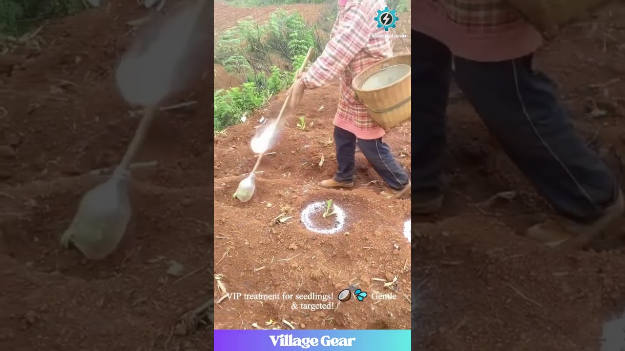 This DIY Seedling Protector & Feeder is Next Level Farmer Brain! 🌱🤯 Bottle Magic! #farminglife