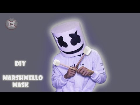 Cara membuat topeng marshmello dari kardus bekas (✖﹏✖) Video