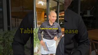 Restaurant English: Table for one please